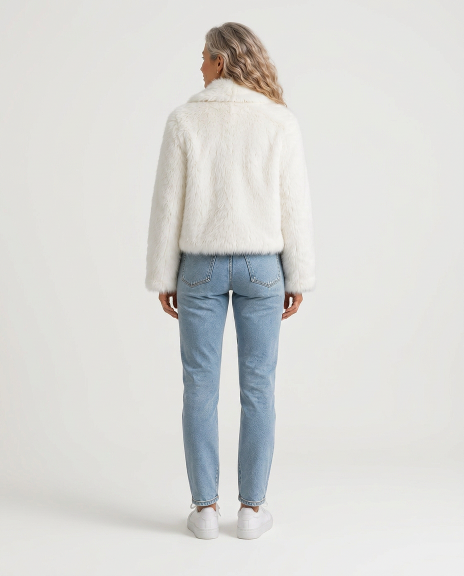 Noelia | Plush Stand Collar Faux Fur Coat