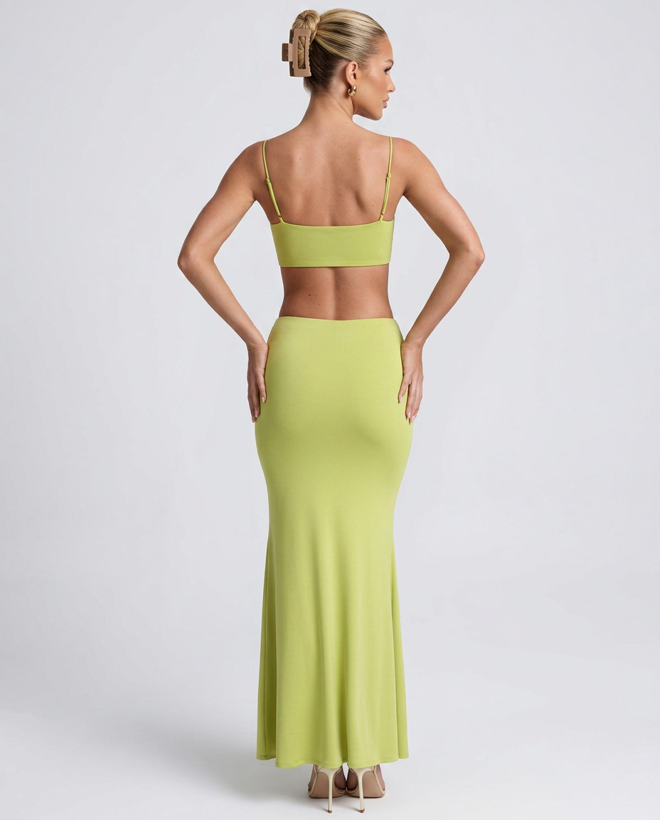 Lacy | Hardware Detail Cut-Out Maxi Dress