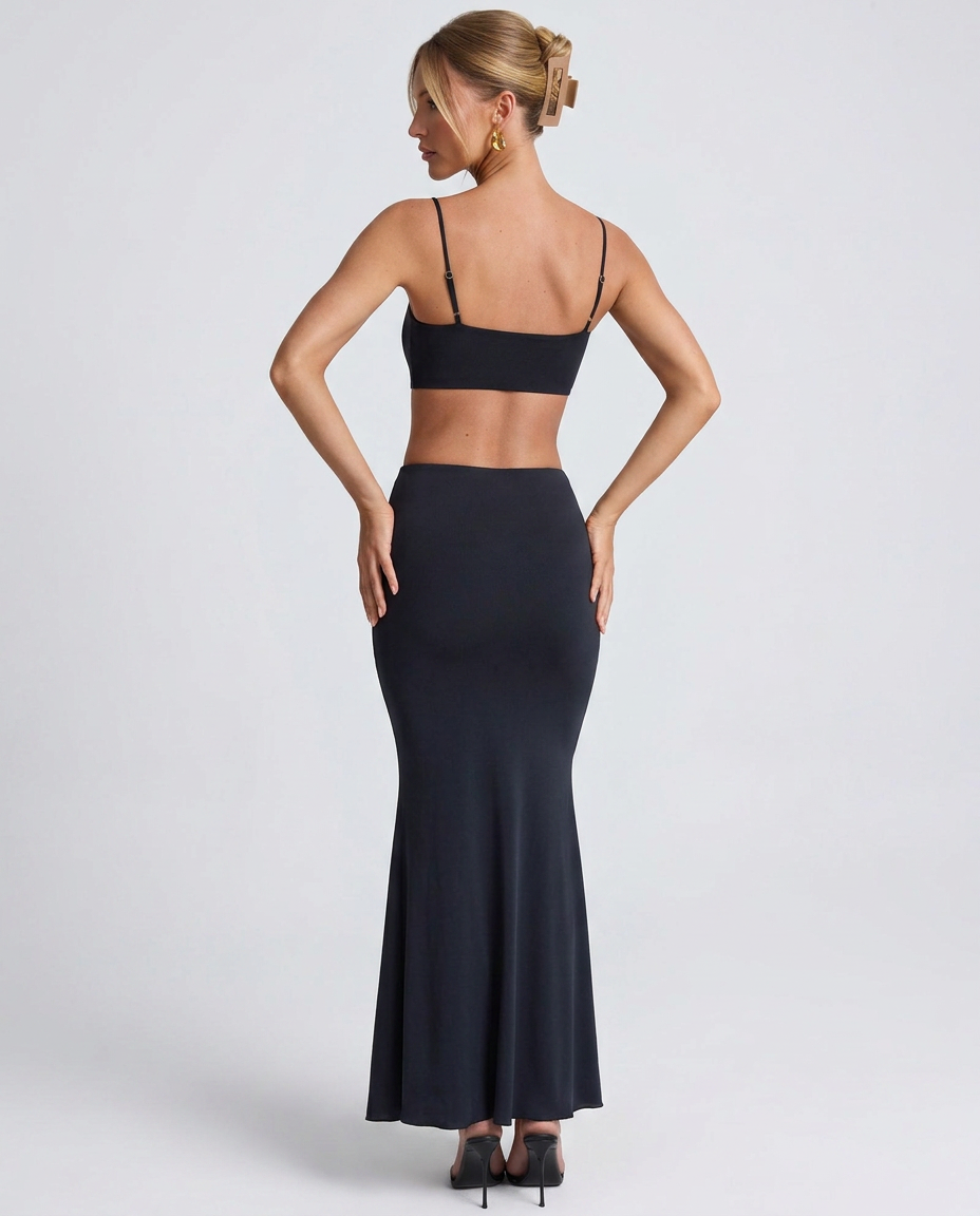 Lacy | Hardware Detail Cut-Out Maxi Dress
