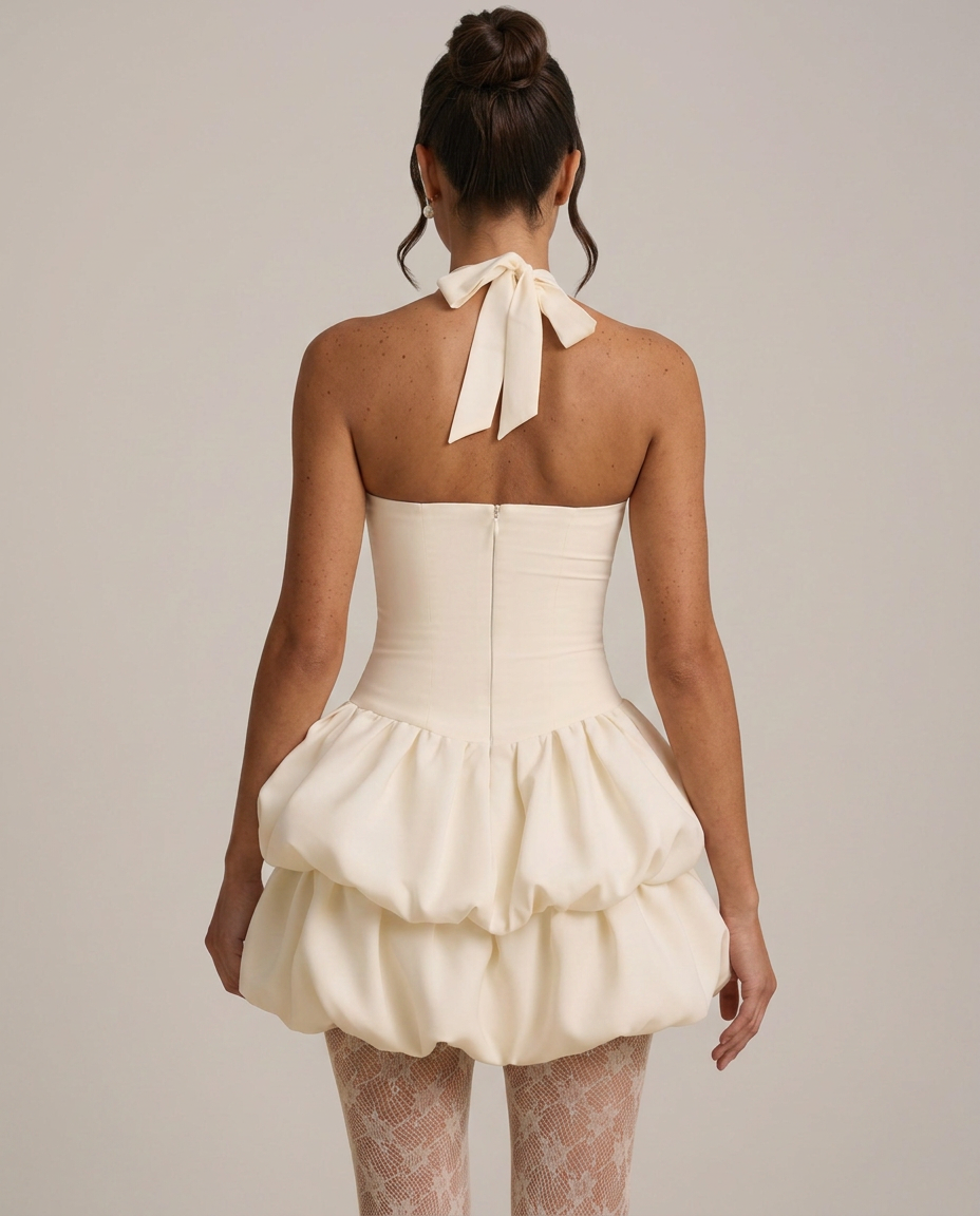 Niamh | Halterneck Bubble Corset Mini Dress