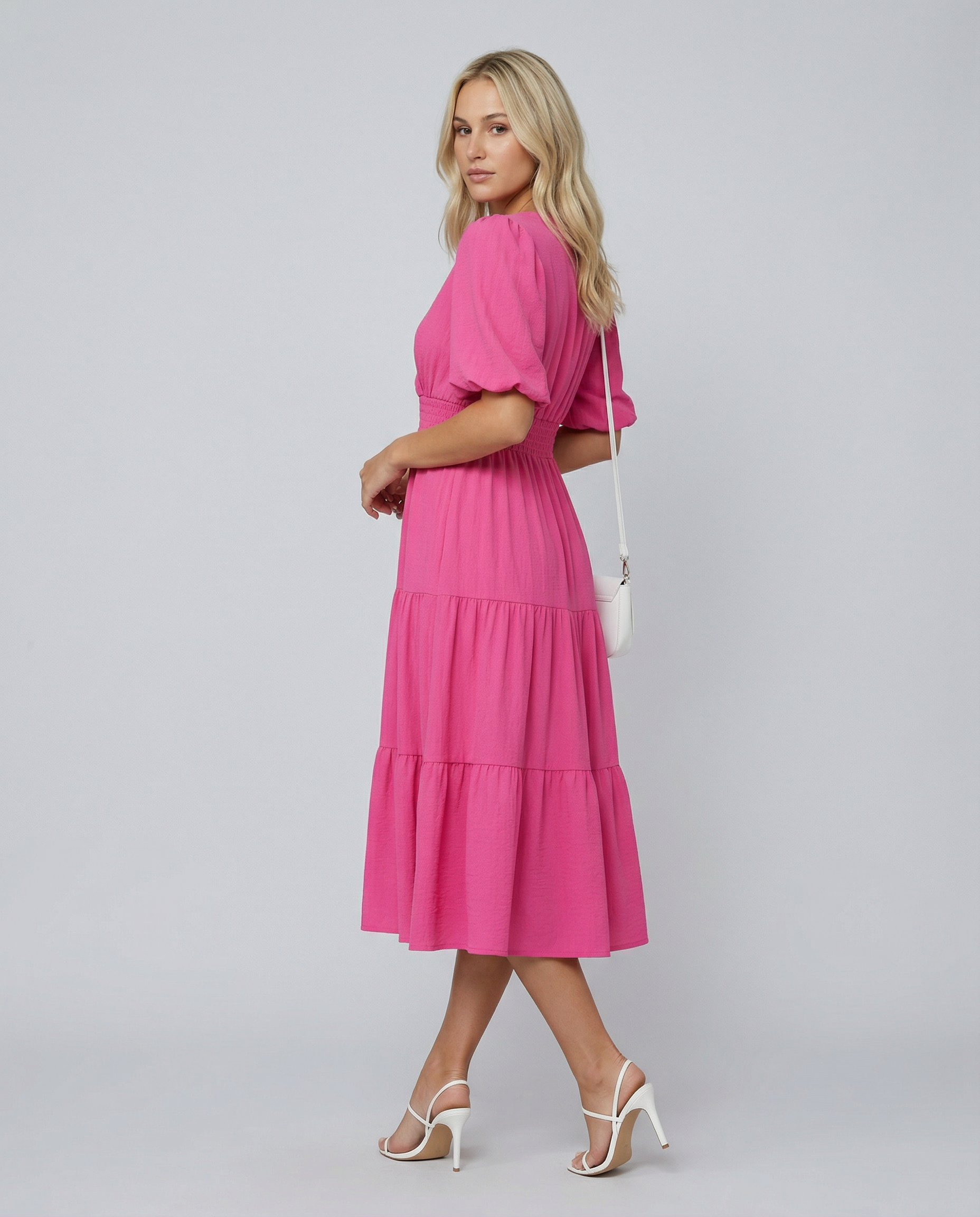 midi casual cotton dresses for women Women's Organic Cotton Midi Dress