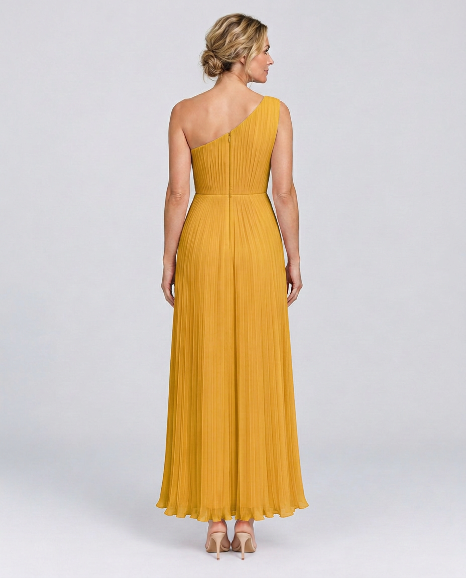 Aubrey | One-Shoulder Pleated Maxi Dress