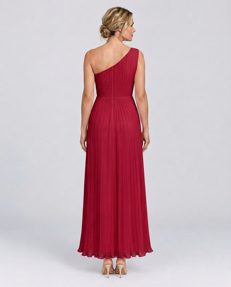 Aubrey | One-Shoulder Pleated Maxi Dress