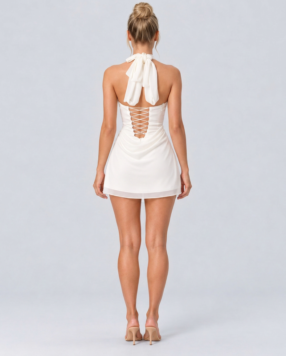Frankie | Halter Square Neck Bodycon Mini Dress