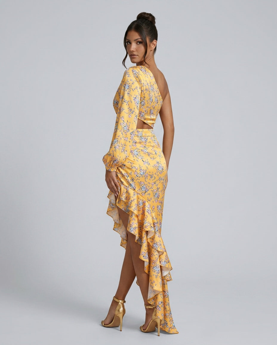 Colette | One-Shoulder Floral Maxi Dress