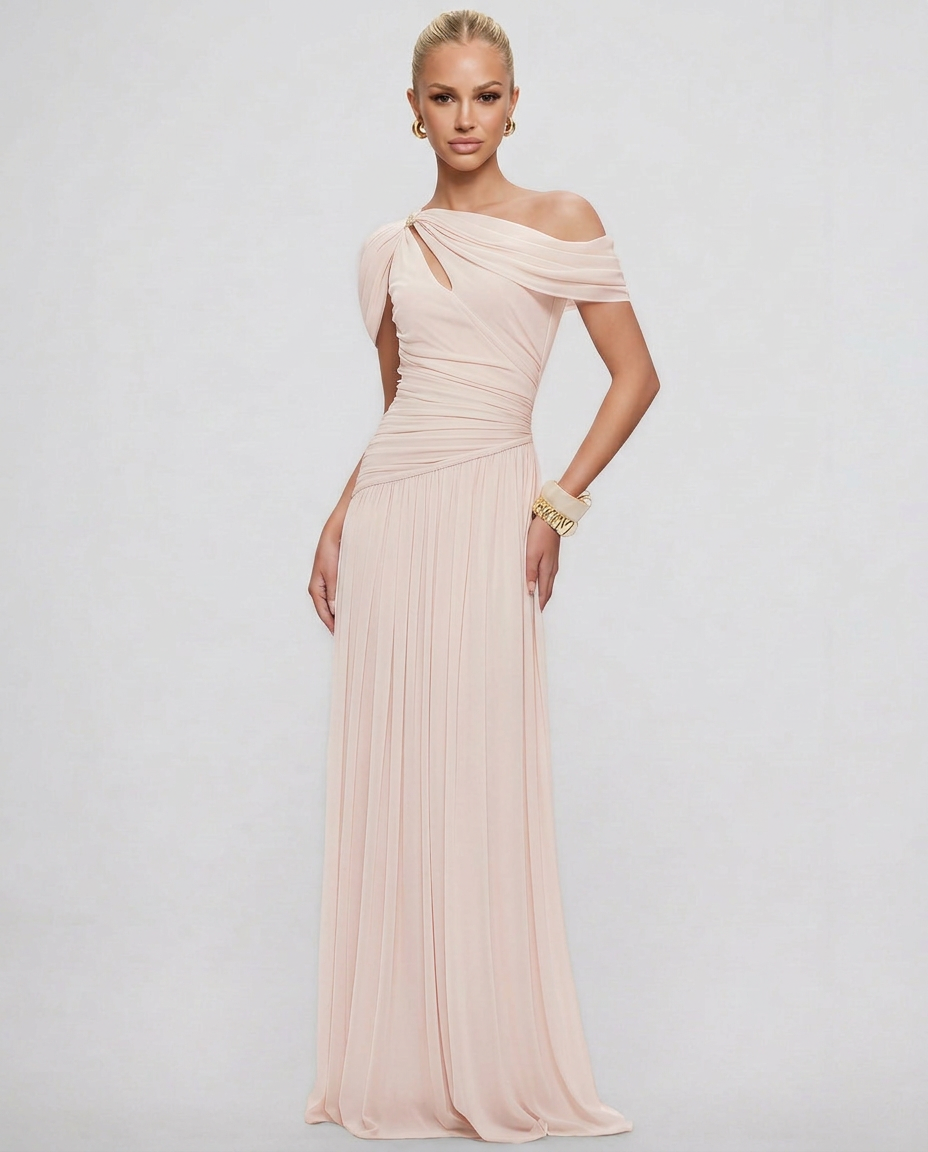 Valerie | Draped Off-Shoulder Maxi Dress