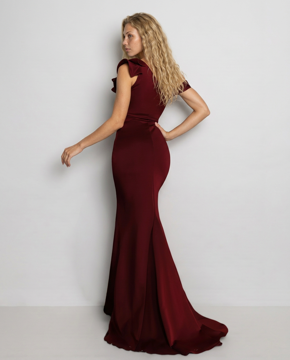 Lindsey | One Shoulder Ruffle Mermaid Maxi Dress