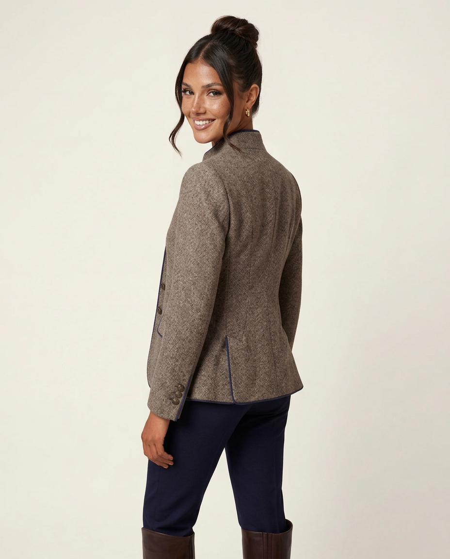 Corine | Structured Riding Jacket with Contrast Piping