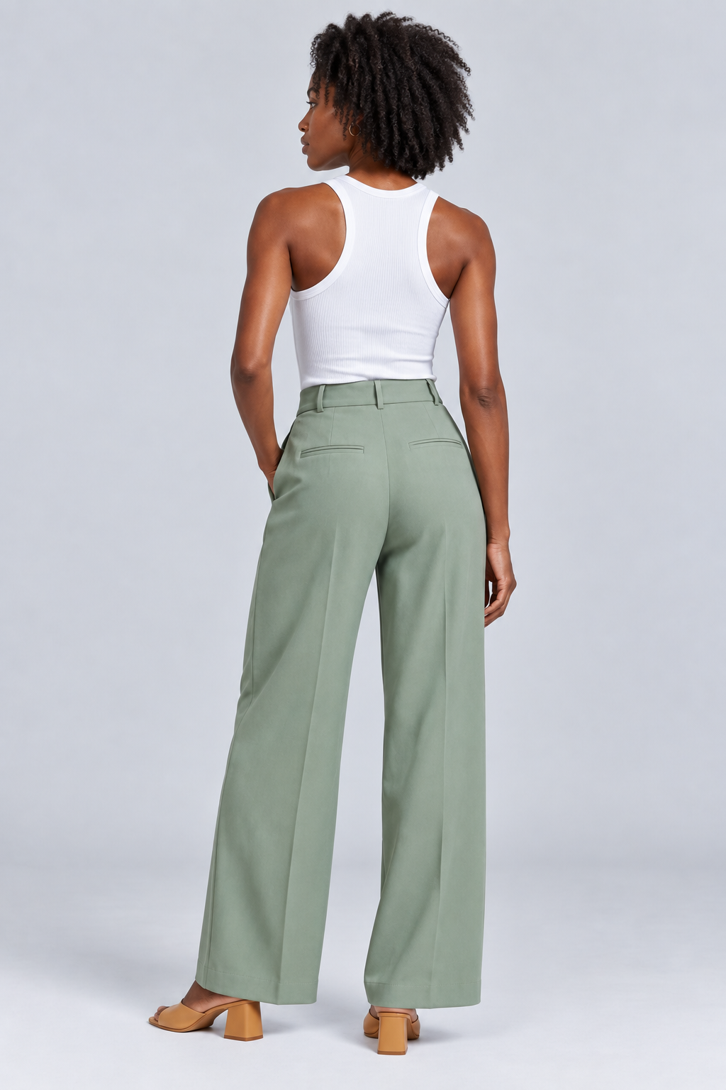 Elsa | High-Waisted Pleated Wide-Leg Trousers