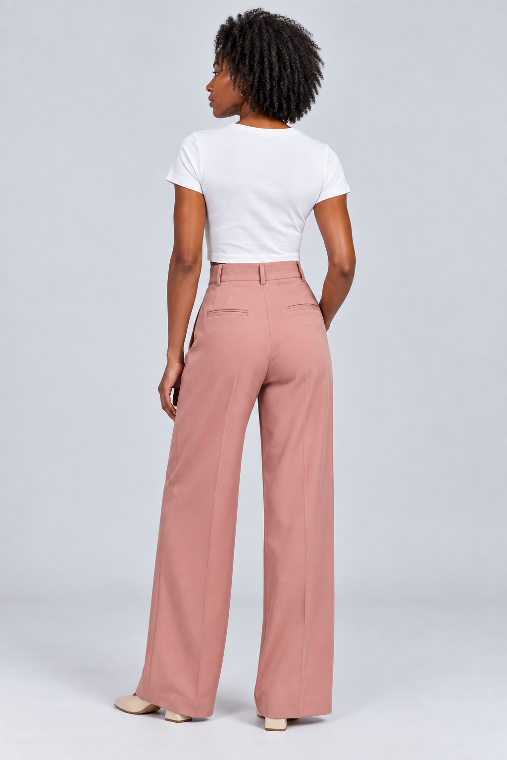 Elsa | High-Waisted Pleated Wide-Leg Trousers