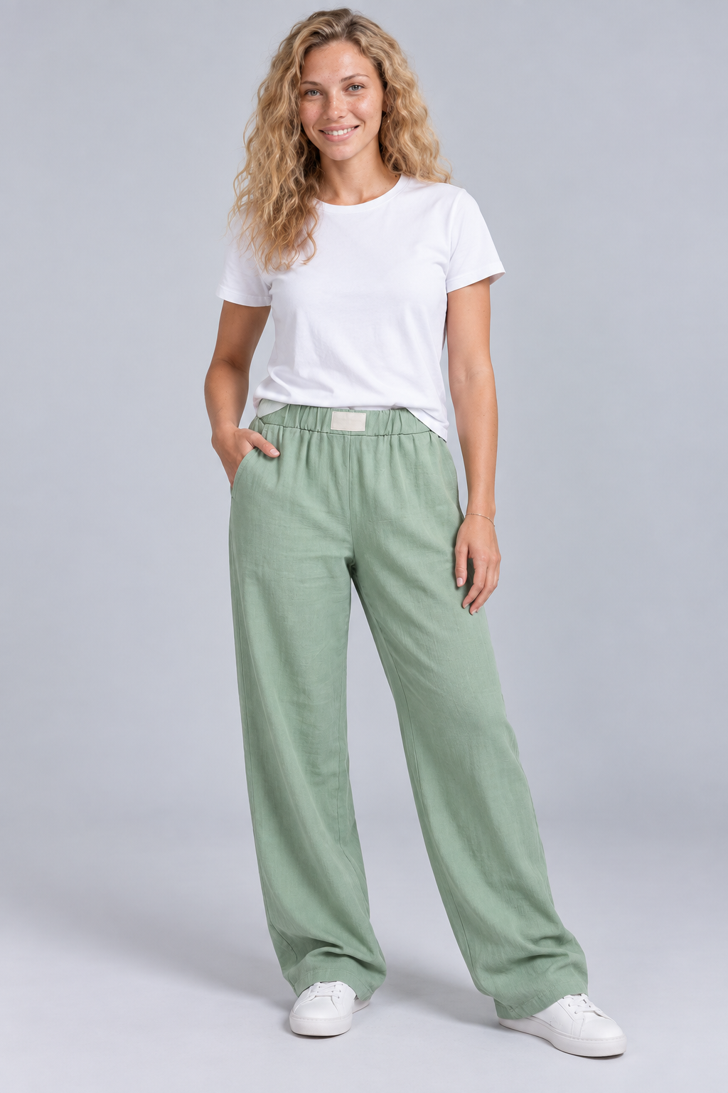 Melissa | Relaxed Wide-Leg Trousers with Elastic Waist