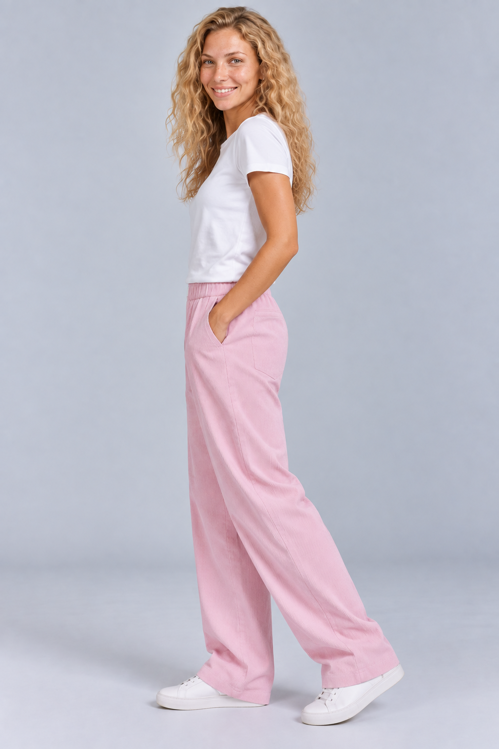 Melissa | Relaxed Wide-Leg Trousers with Elastic Waist