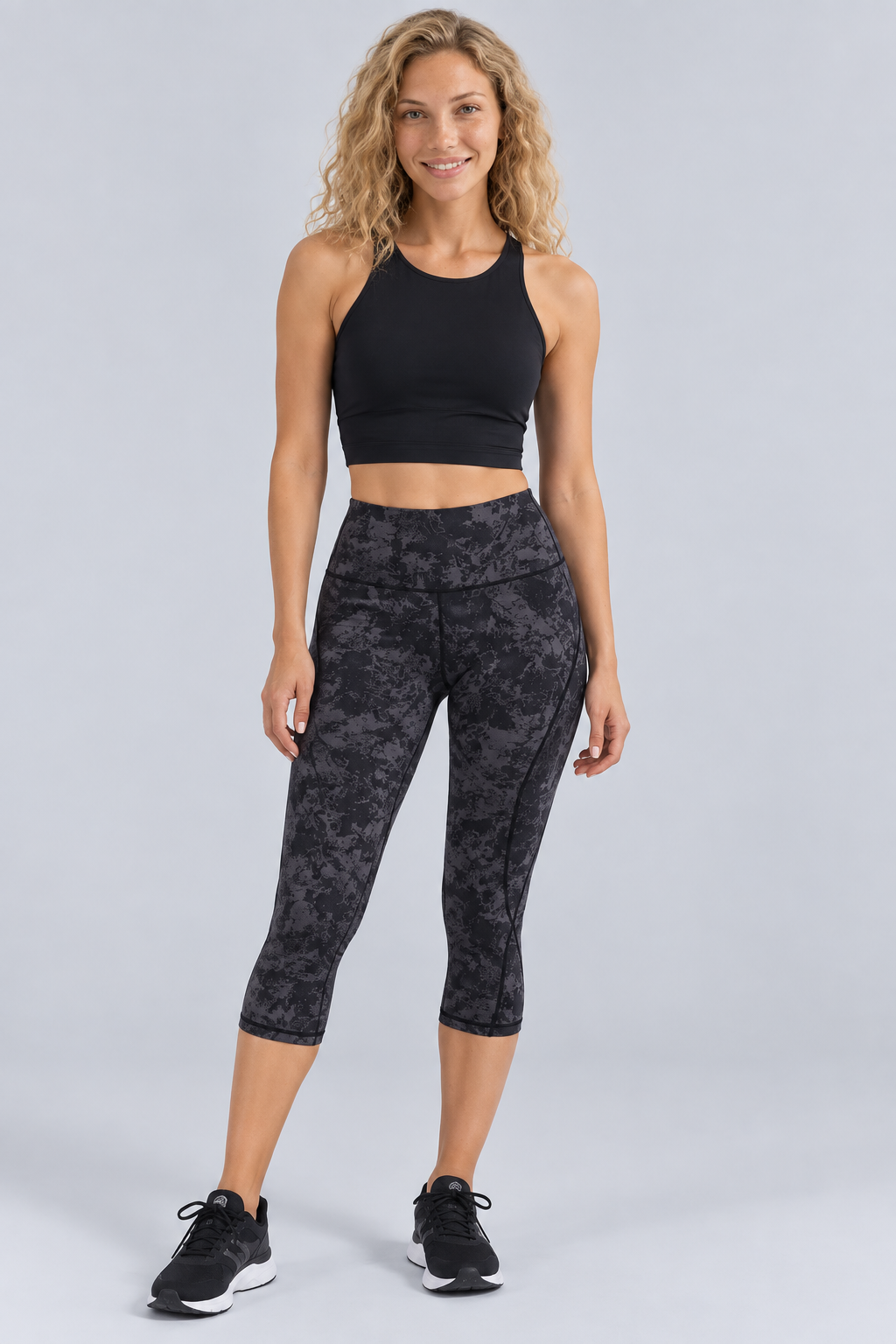 Ora | High-Waisted Printed Capri Leggings