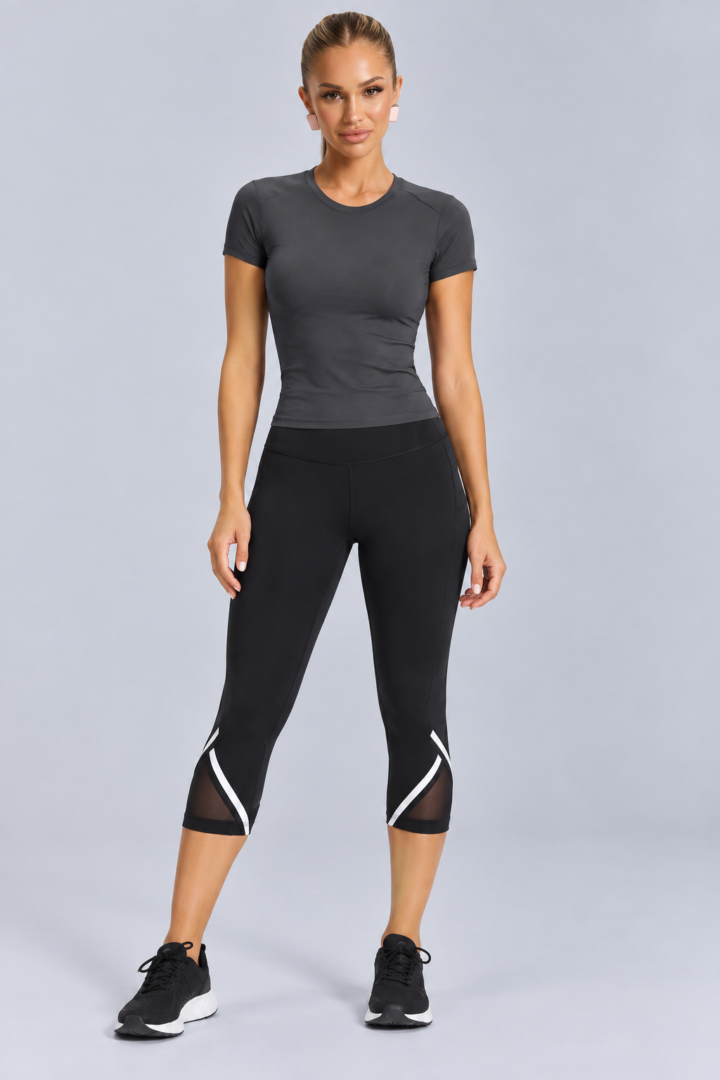 Jenna | High-Waisted Capri Leggings with Side Pocket