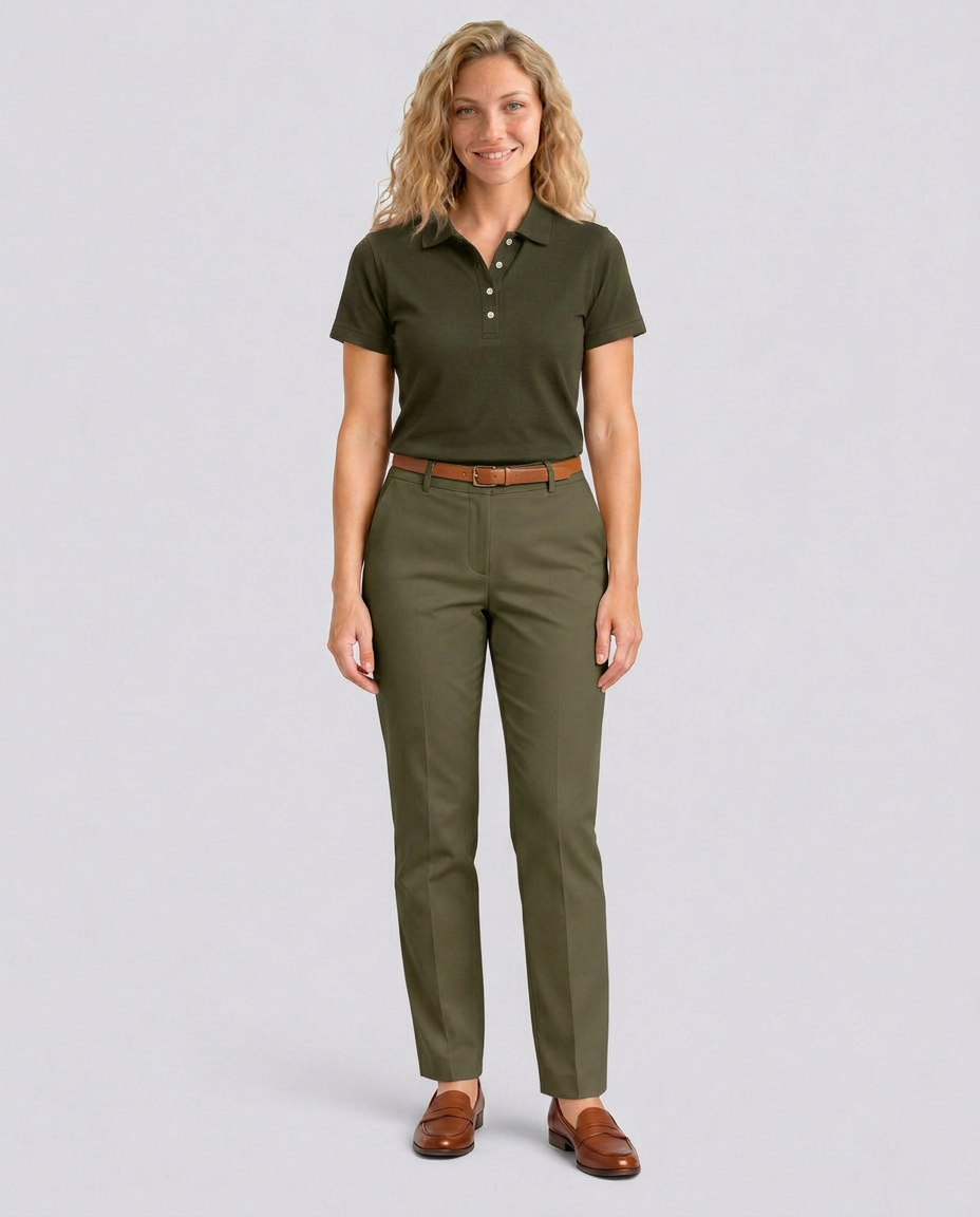 Andrea | Cotton Knit Polo Shirt with Button Placket