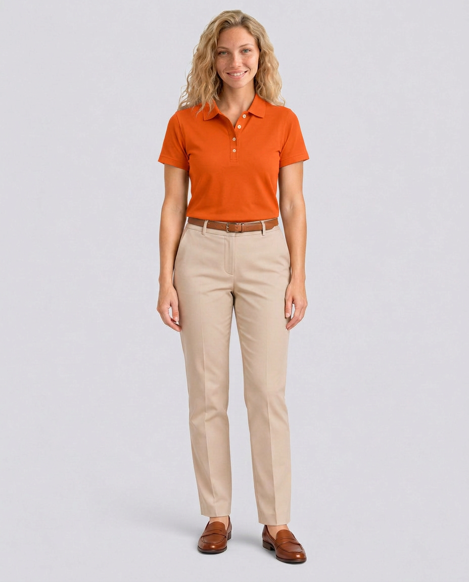 Andrea | Cotton Knit Polo Shirt with Button Placket