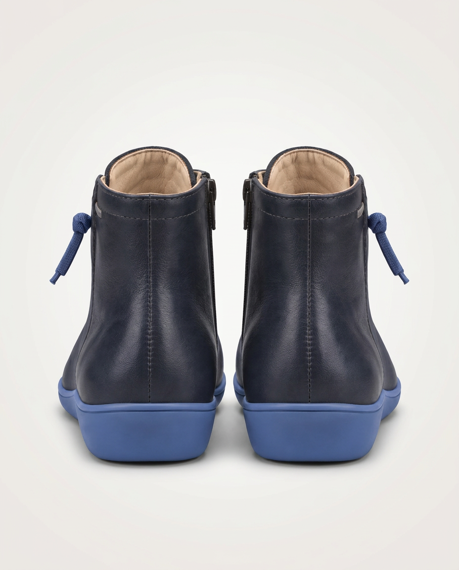 Bonita | Leather Lace-Up Ankle Boots with Side Zip
