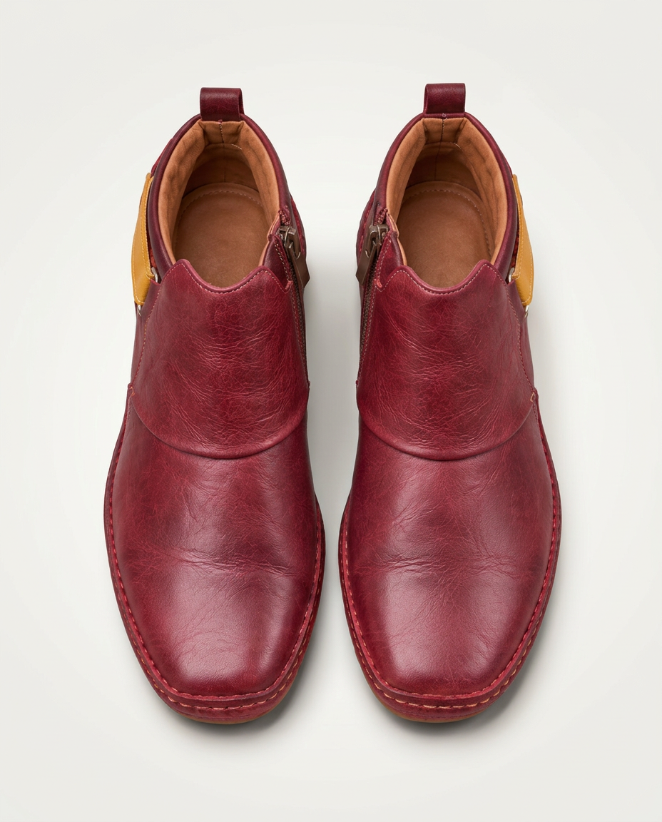 Flora | Vintage Ankle Boots with Side Zip
