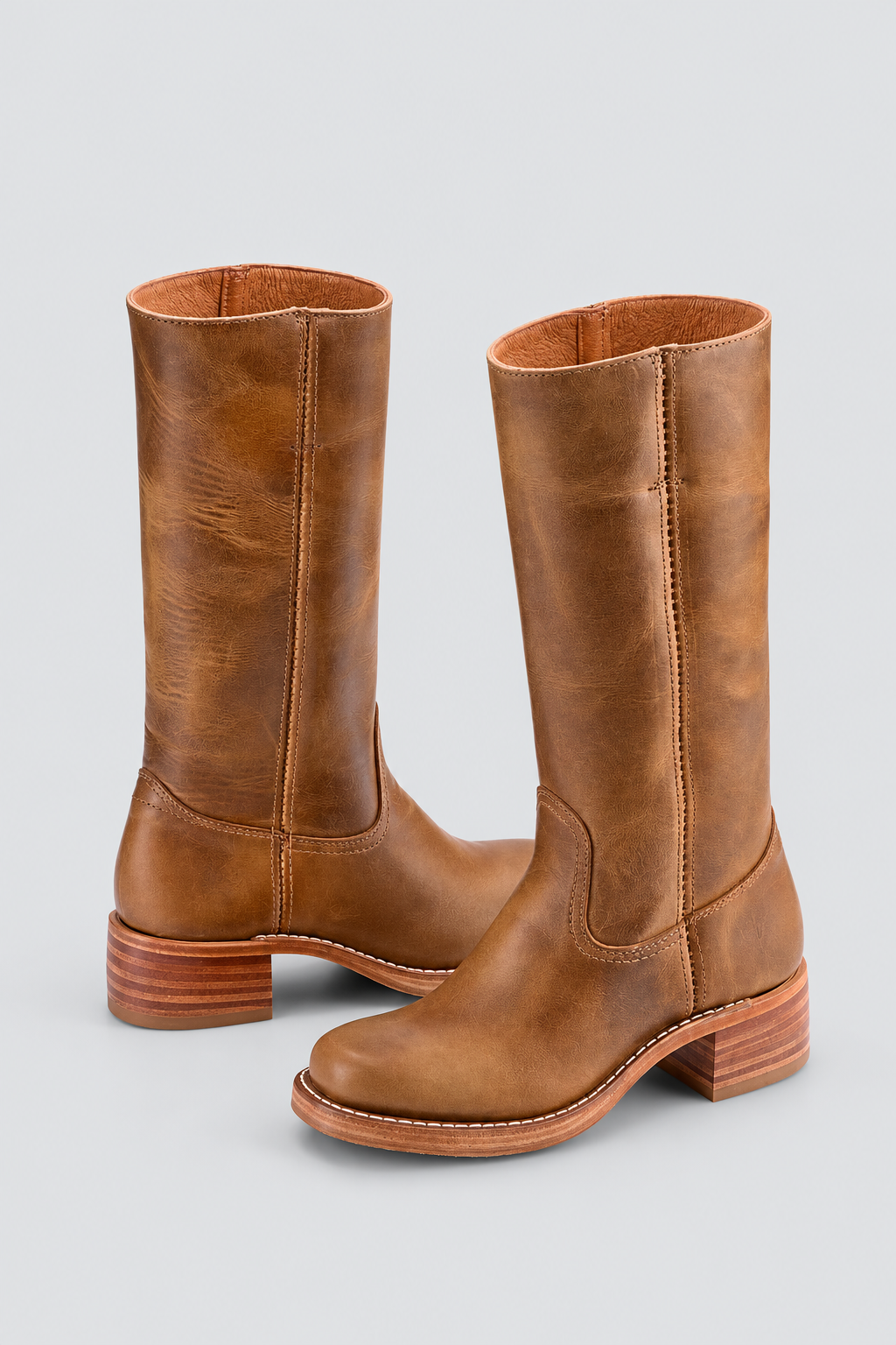 Dora | Mid-Calf Western Boots with Block Heel