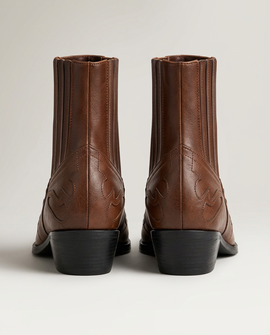 Willa | Embroidered Western Block Heel Ankle Boots
