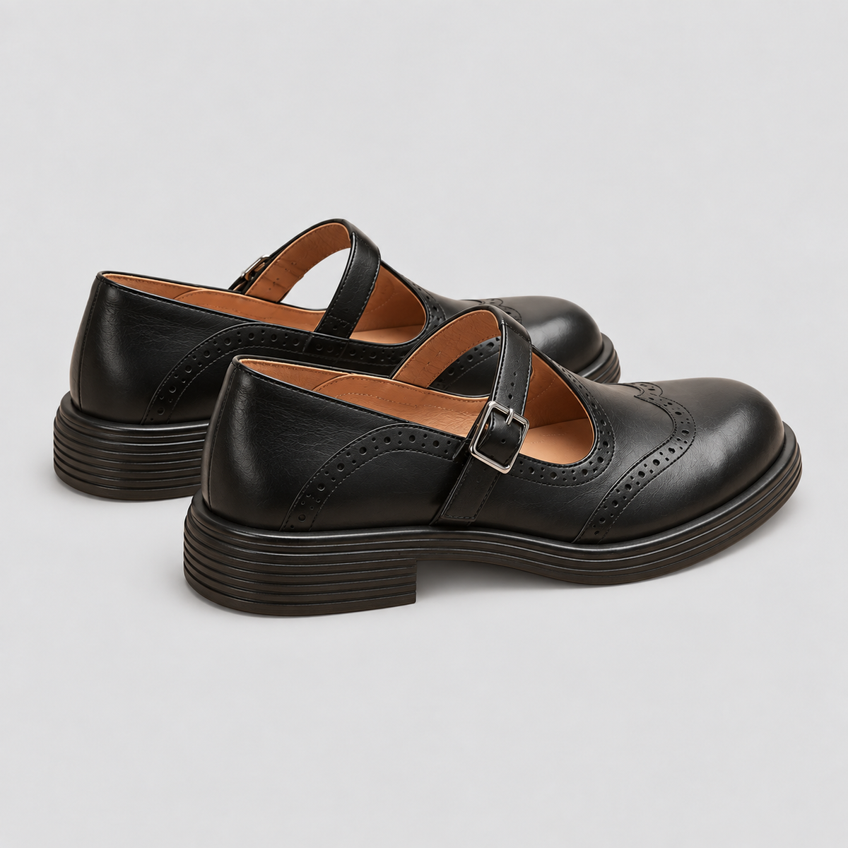 Allie | Mary Jane Shoes with Brogue Detail