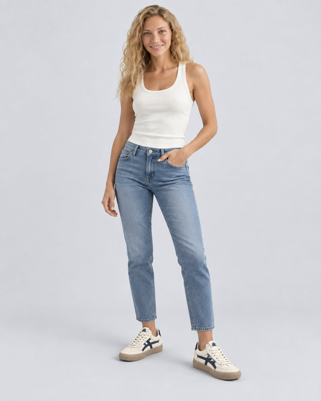 Lena | Platform Sneakers with Contrast Side Stripe