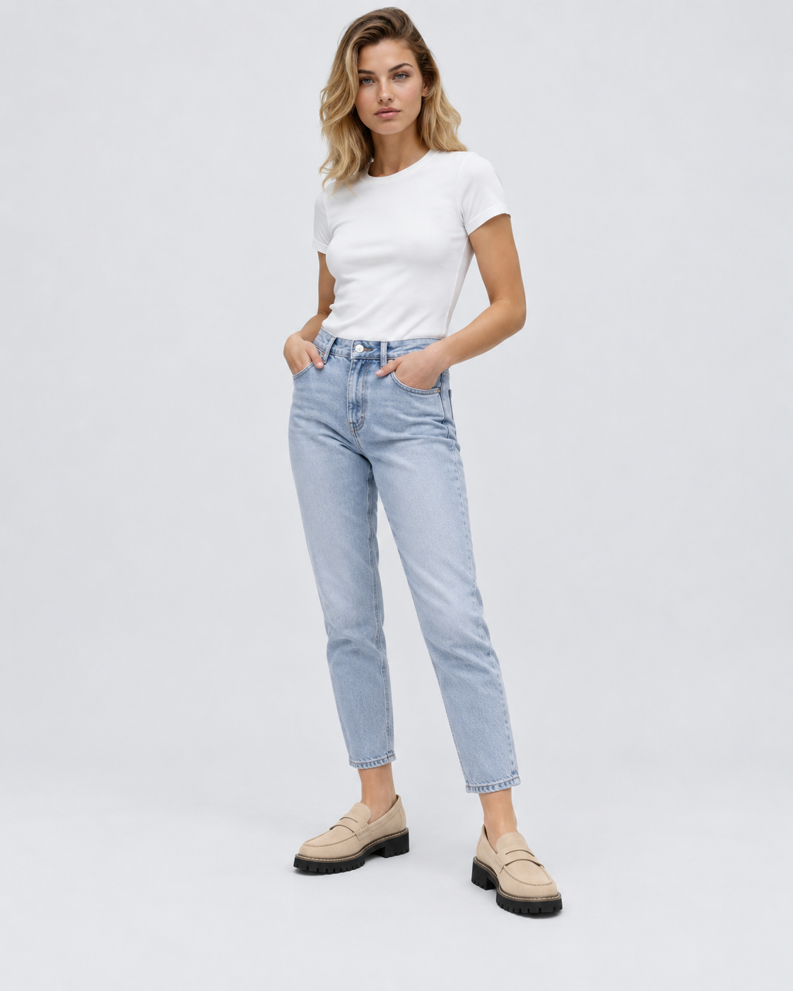 Alexis | Platform Loafers with Stitched Front