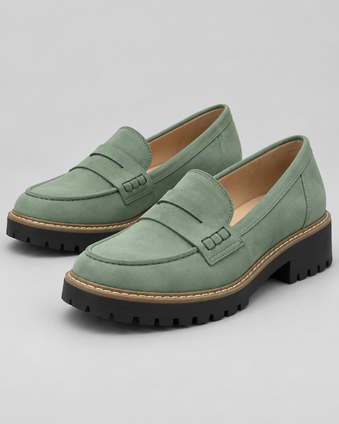 Alexis | Platform Loafers with Stitched Front