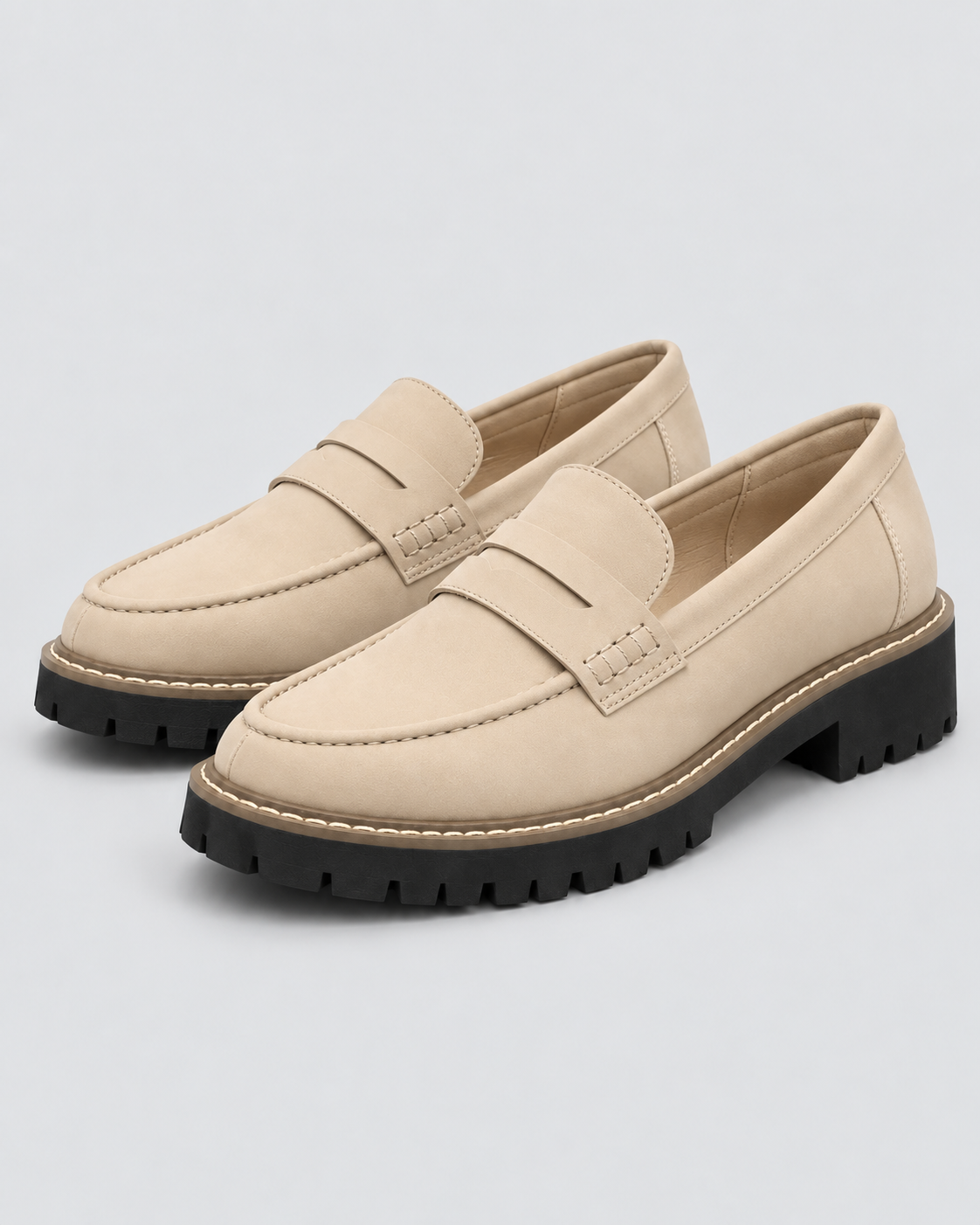 Alexis | Platform Loafers with Stitched Front