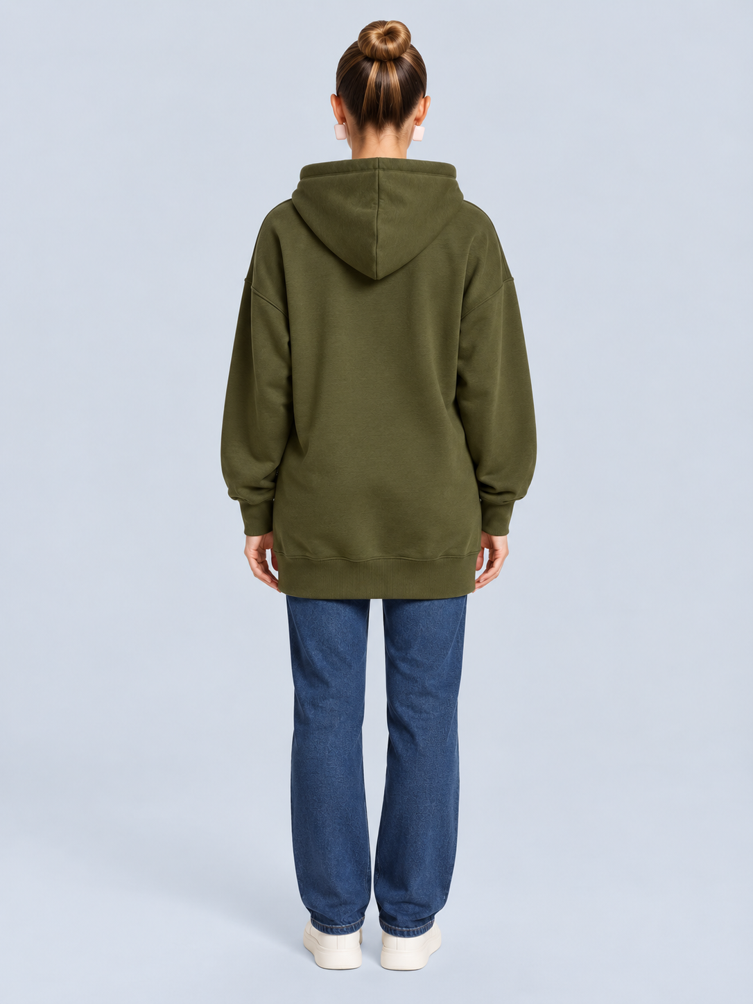 Harlow | Fleece-Lined Hooded Midi Dress