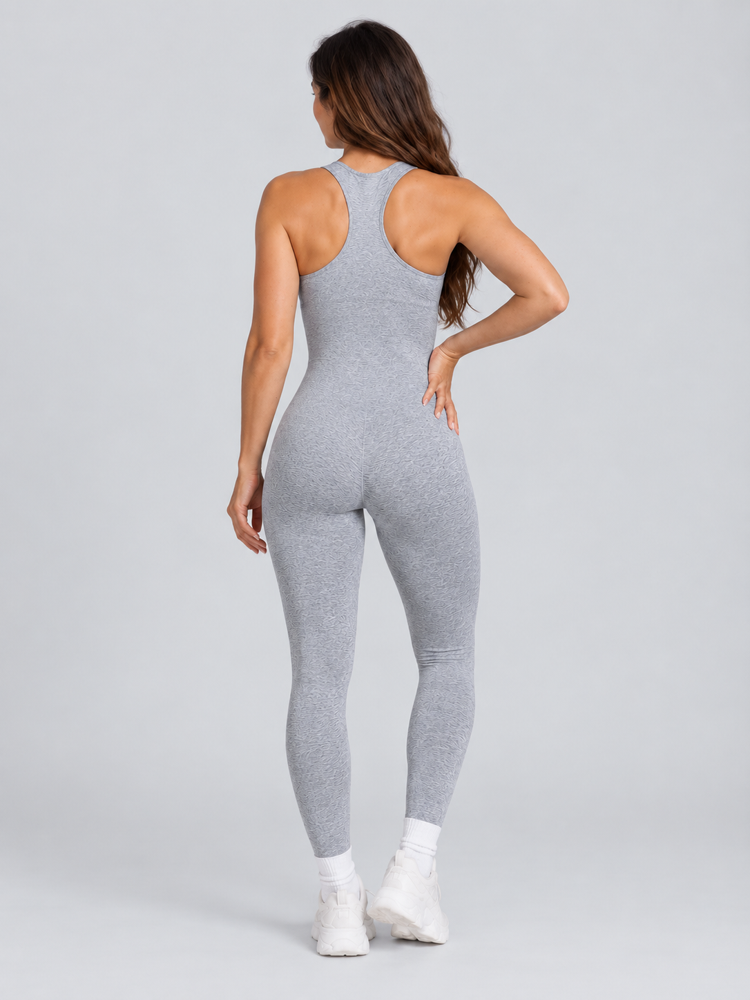 Tatum | Open-Back Sleeveless Full-Length Sports Jumpsuit