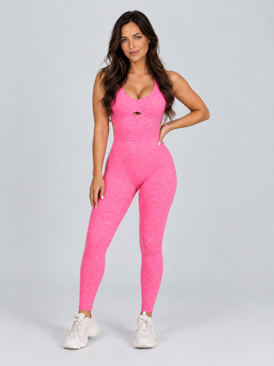 Tatum | Open-Back Sleeveless Full-Length Sports Jumpsuit