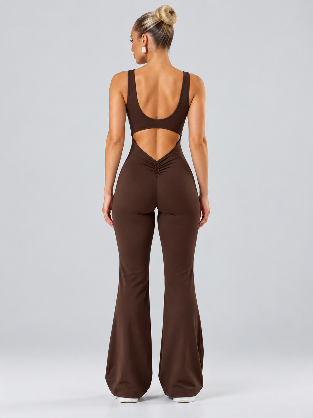 Greta | Open-Back Slim-Fit Straight-Leg Jumpsuit