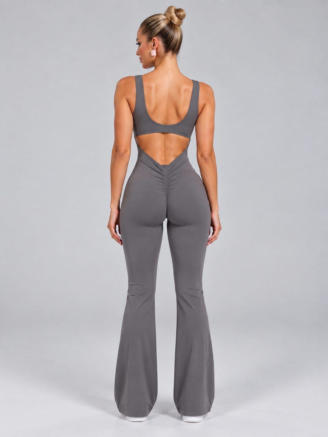Greta | Open-Back Slim-Fit Straight-Leg Jumpsuit