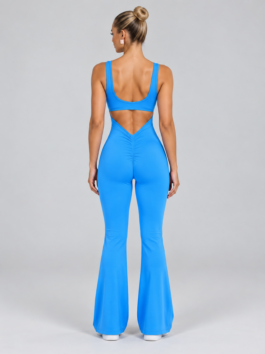 Greta | Open-Back Slim-Fit Straight-Leg Jumpsuit
