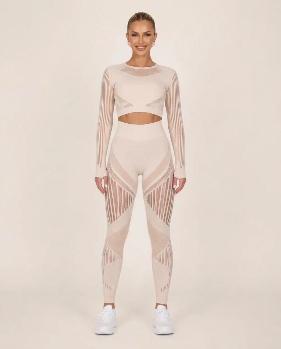 Bianca | Seamless Mesh-Panel Legging Co-ord Set