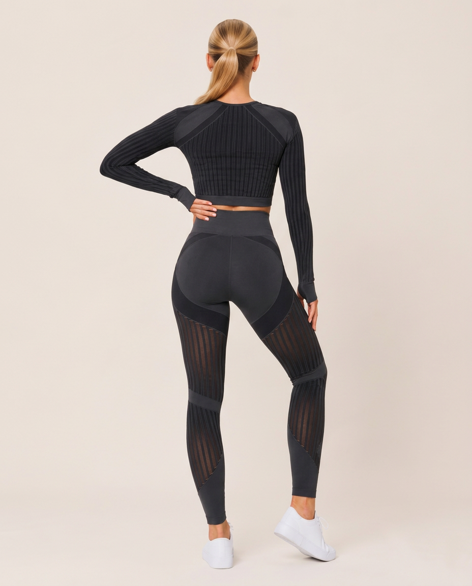 Bianca | Seamless Mesh-Panel Legging Co-ord Set