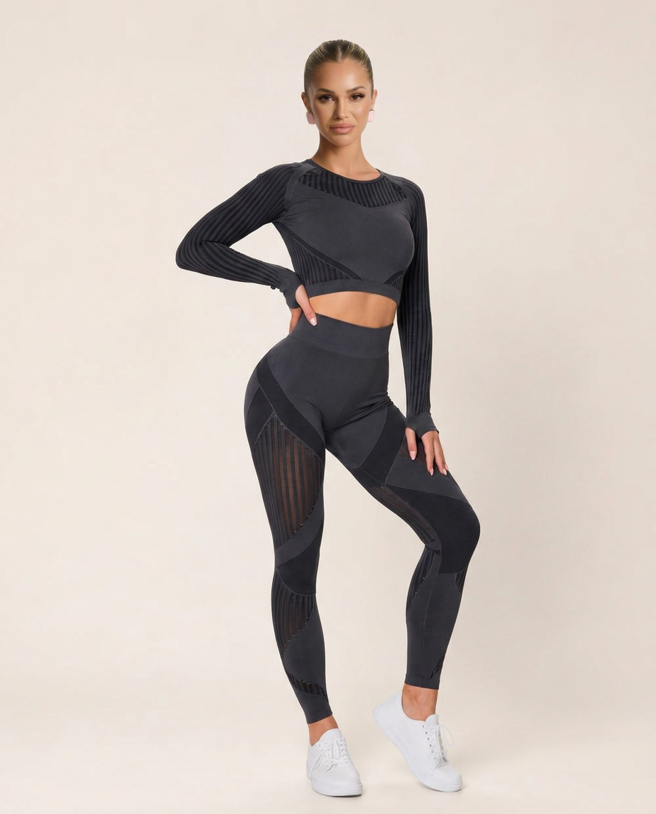 Bianca | Seamless Mesh-Panel Legging Co-ord Set