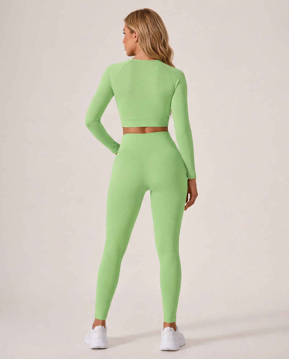 Scarlett | Long Sleeve Seamless Cropped Top & Legging Set