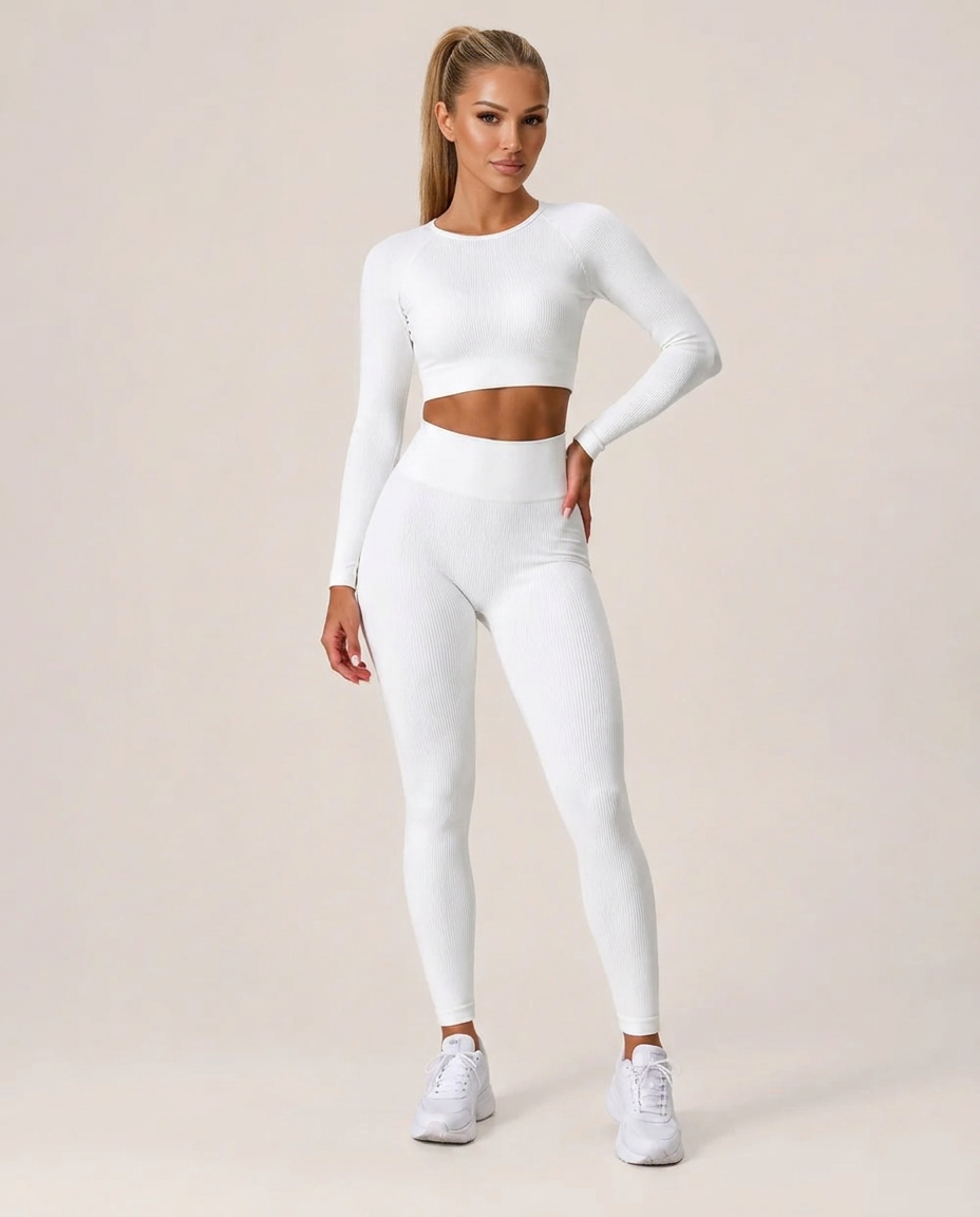 Scarlett | Long Sleeve Seamless Cropped Top & Legging Set
