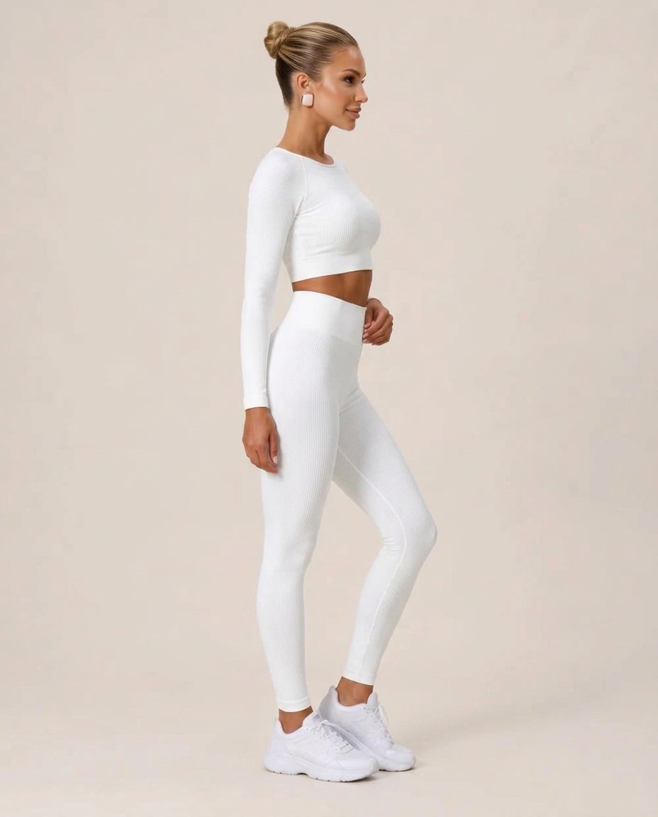 Scarlett | Long Sleeve Seamless Cropped Top & Legging Set