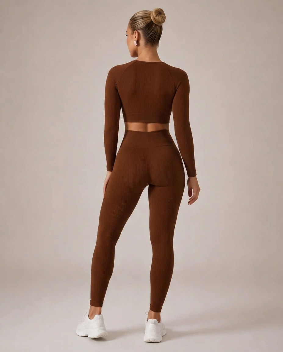 Scarlett | Long Sleeve Seamless Cropped Top & Legging Set