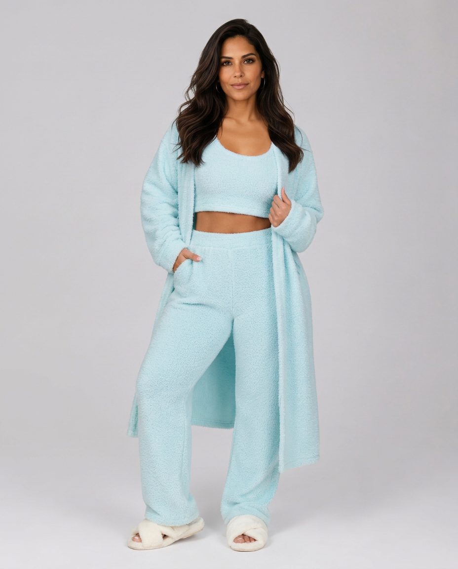 Priya | Three-Piece Plush Fleece Lounge Set