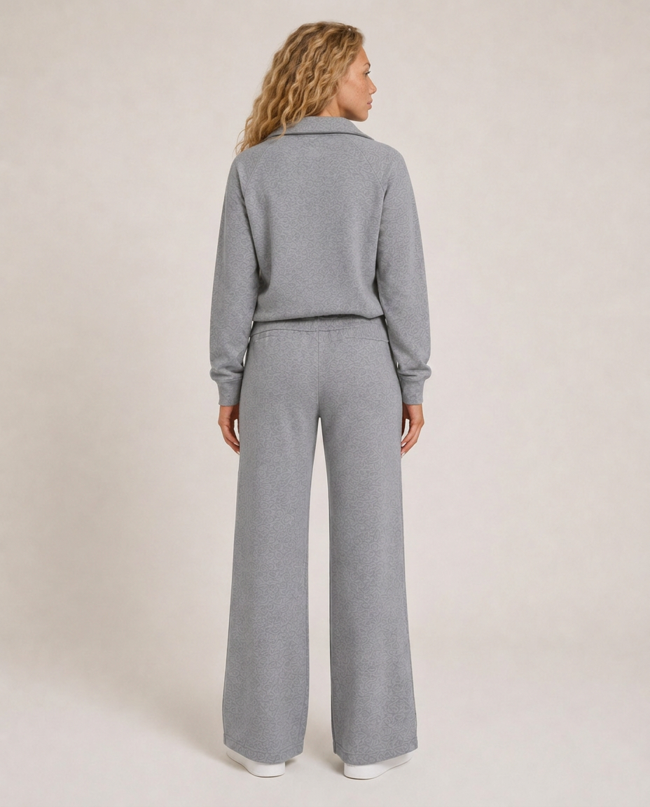 Giselle | Wide-Leg Zip-Collar Lounge Set