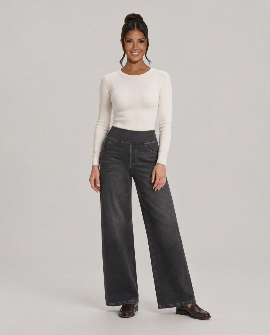 Liv | High-Waist Wide-Leg Stretch Jeans