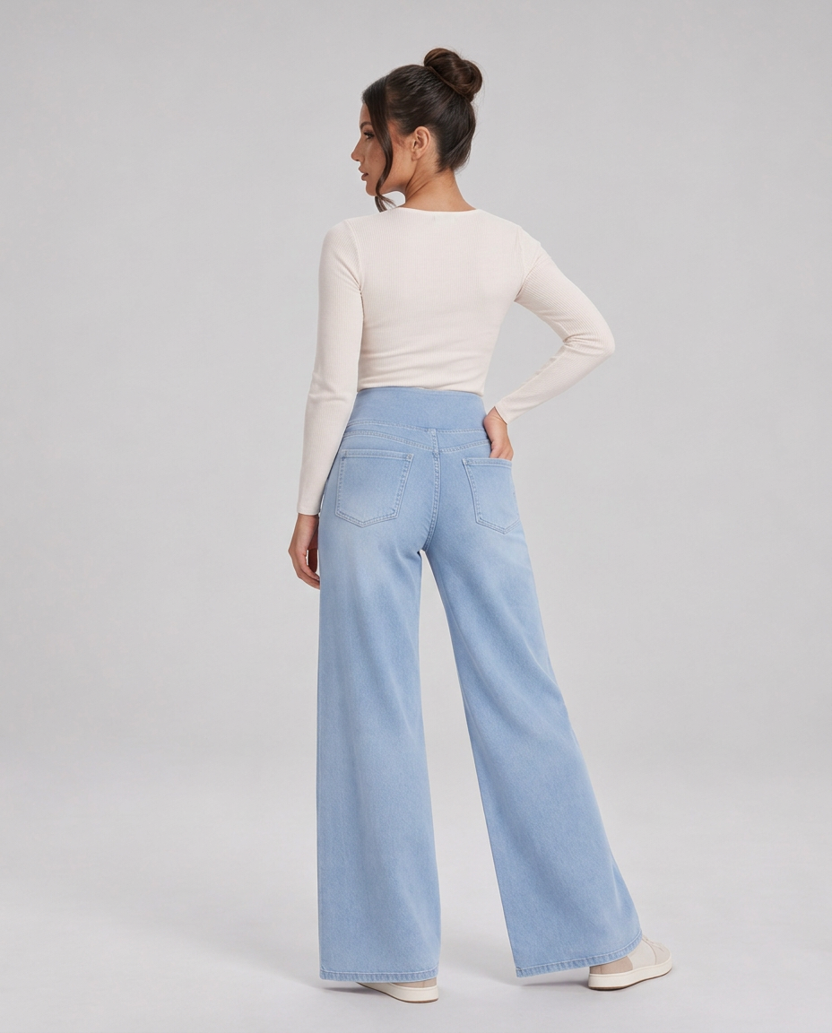 Liv | High-Waist Wide-Leg Stretch Jeans