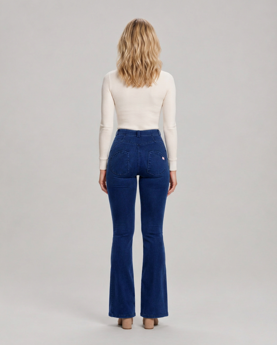 Cleona | Mid-Rise Flared Stretch Denim Jeans