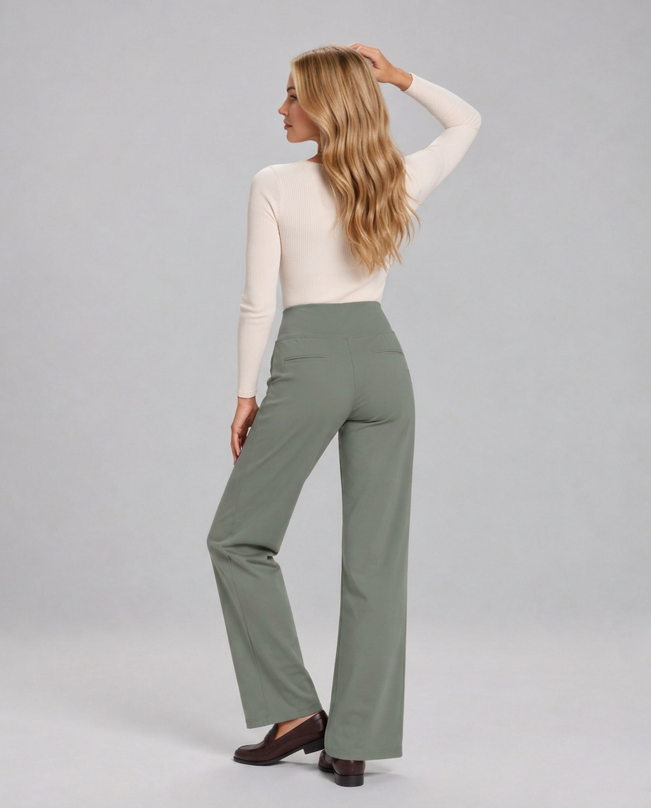 Marisol | Wide-Leg Elastic-Waist Pull-On Trousers