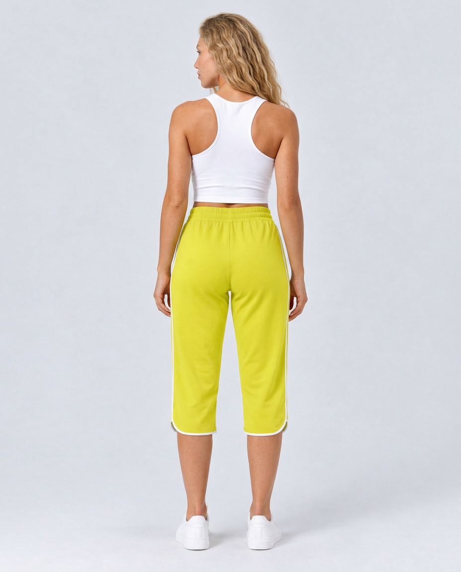 Kennedy | Contrast-Trim Capri Active Pants