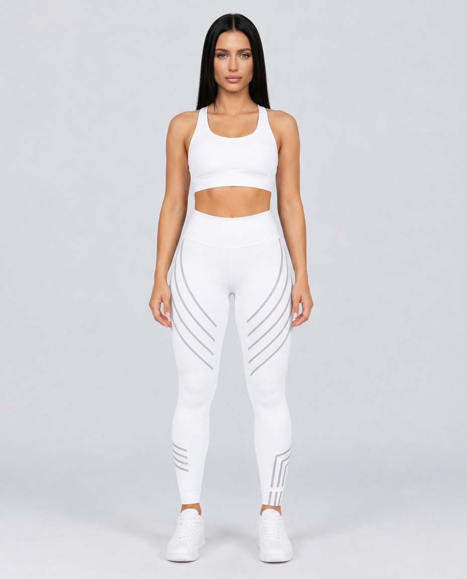 Riley | High-Waisted Line-Print Sports Leggings